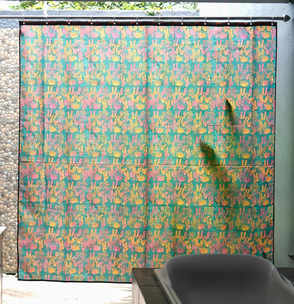 Cactus Green Shower Curtain Liner