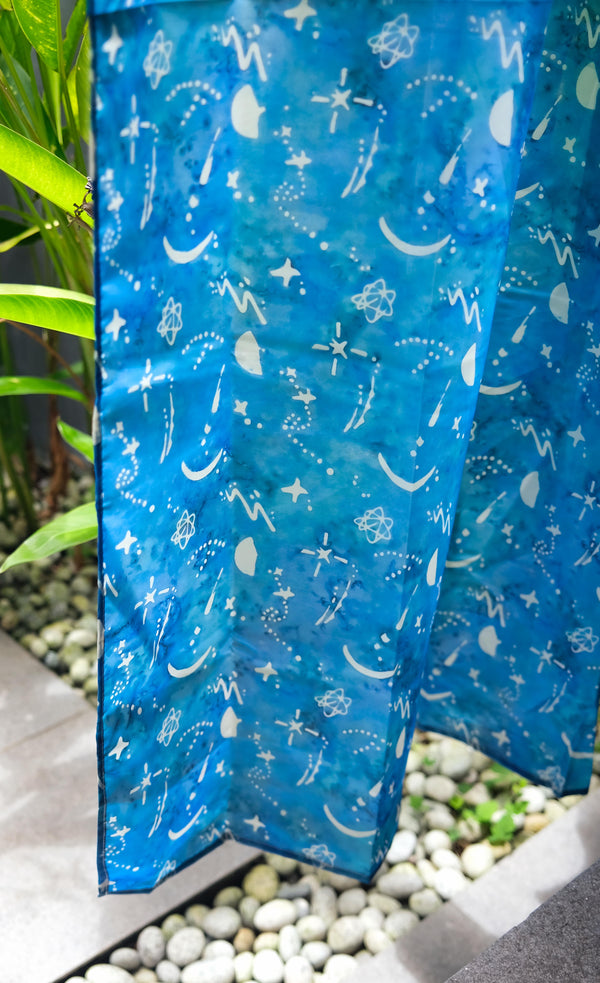 Moon Night Blue Shower Curtain Liner