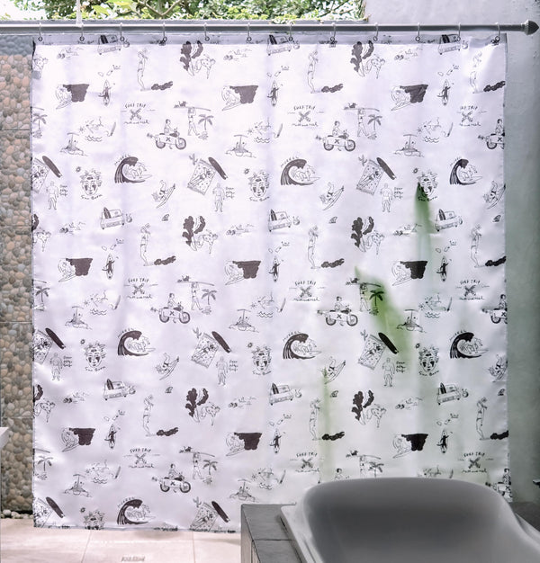 Surf Trip Shower Curtain Liner