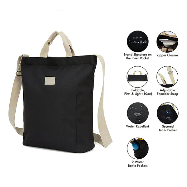 I WAS PLASTIC - Crossbody Laptop Tote