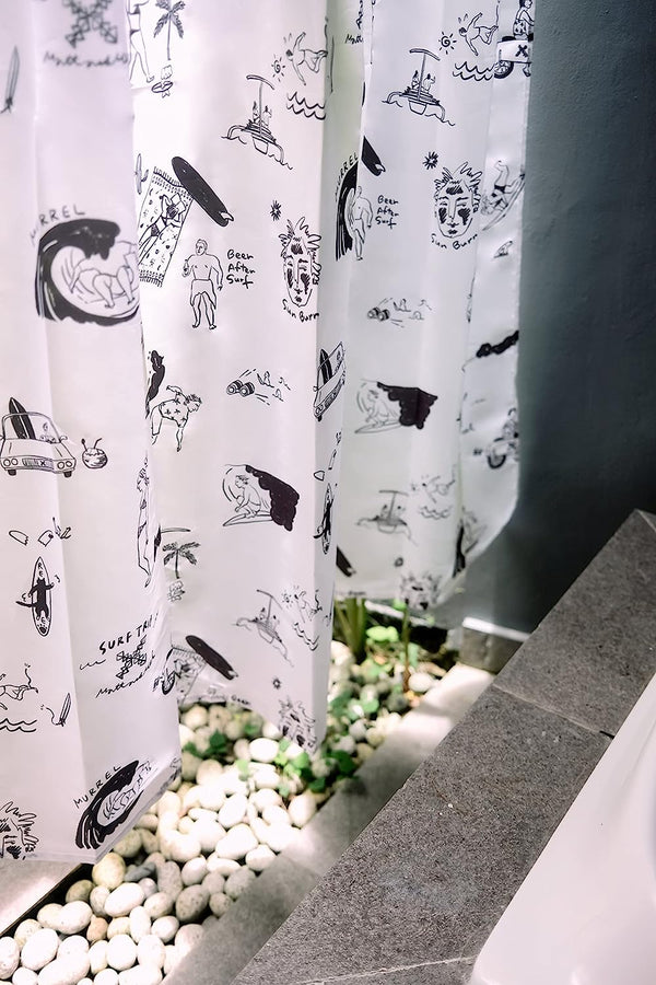 MATT AND MEL | Surf Trip Shower Curtain Liner